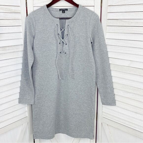 J. Crew Mercantile Sweatshirt Tunic Dress Gray XS - Picture 9 of 15